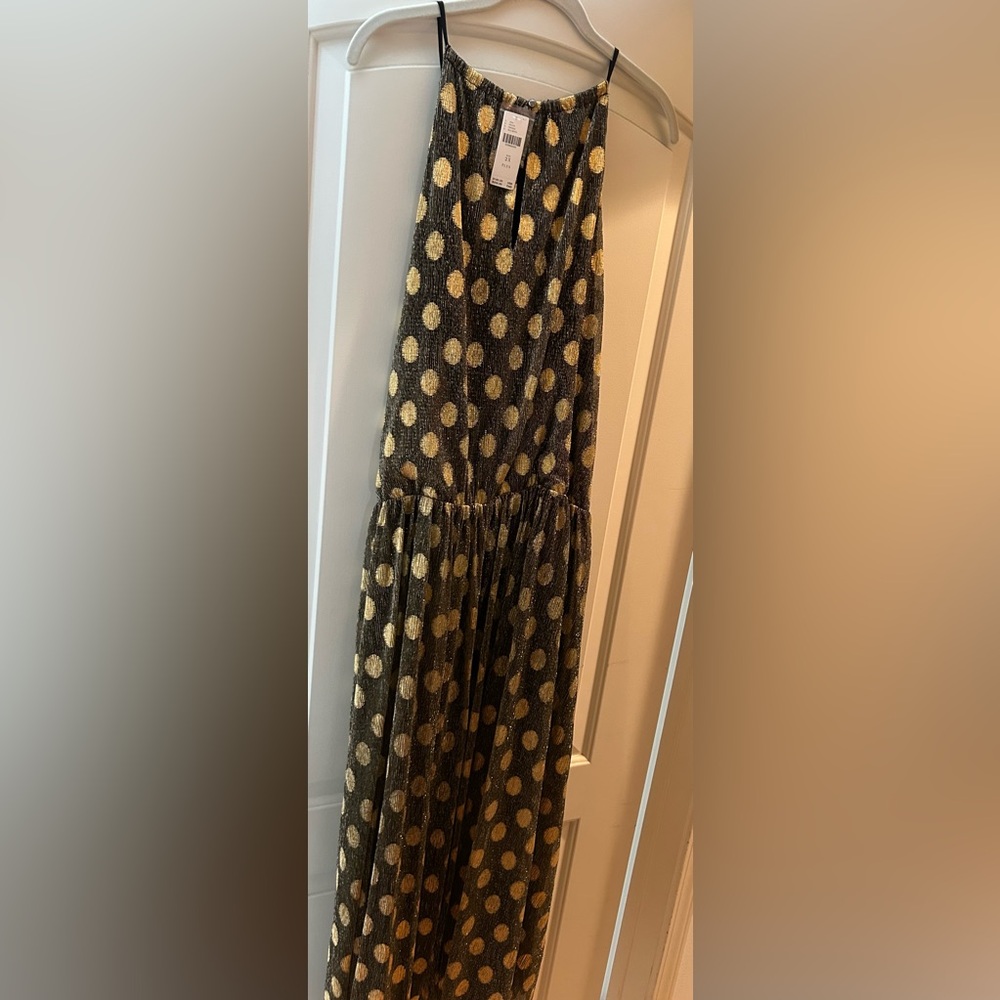 ANTHROPOLOGIE Sunday in Brooklyn Gold Confetti Halter Midi Dress, Size 2X, NWT - Picture 10 of 10